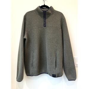 Gerry 1/4 Snap Ottoman Pullover Sweater Mens Sz XL Ribbed Olive Outdoor euc